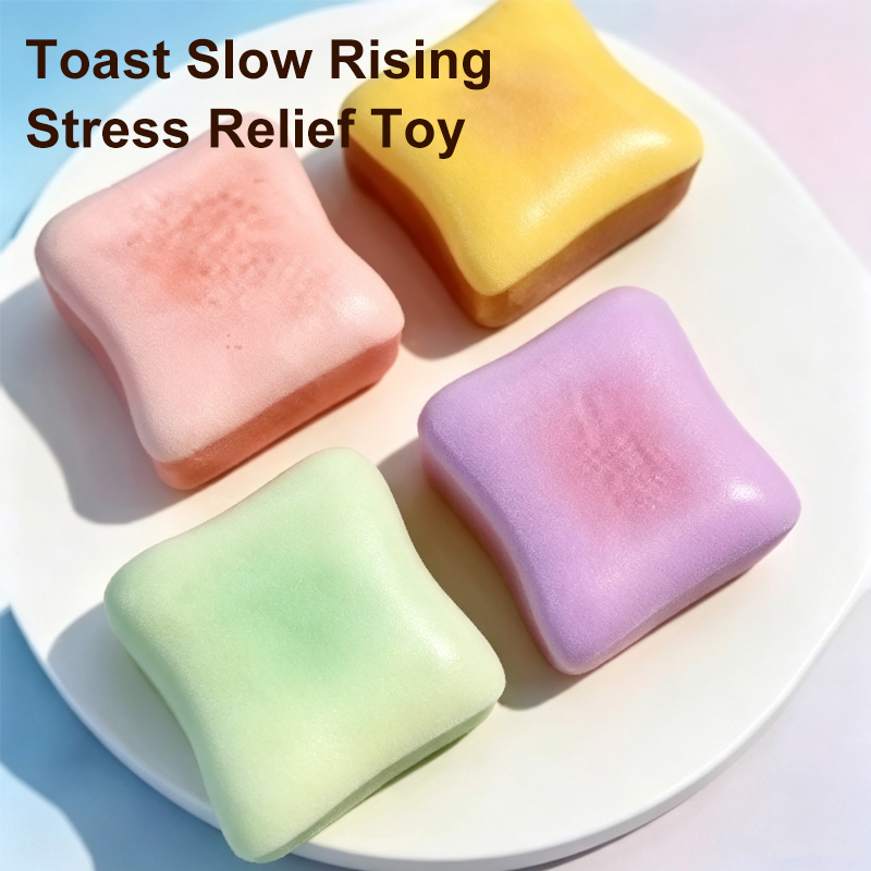 Kids Quiet Toys - Realistic Toast Squeeze Stress Toy Slow