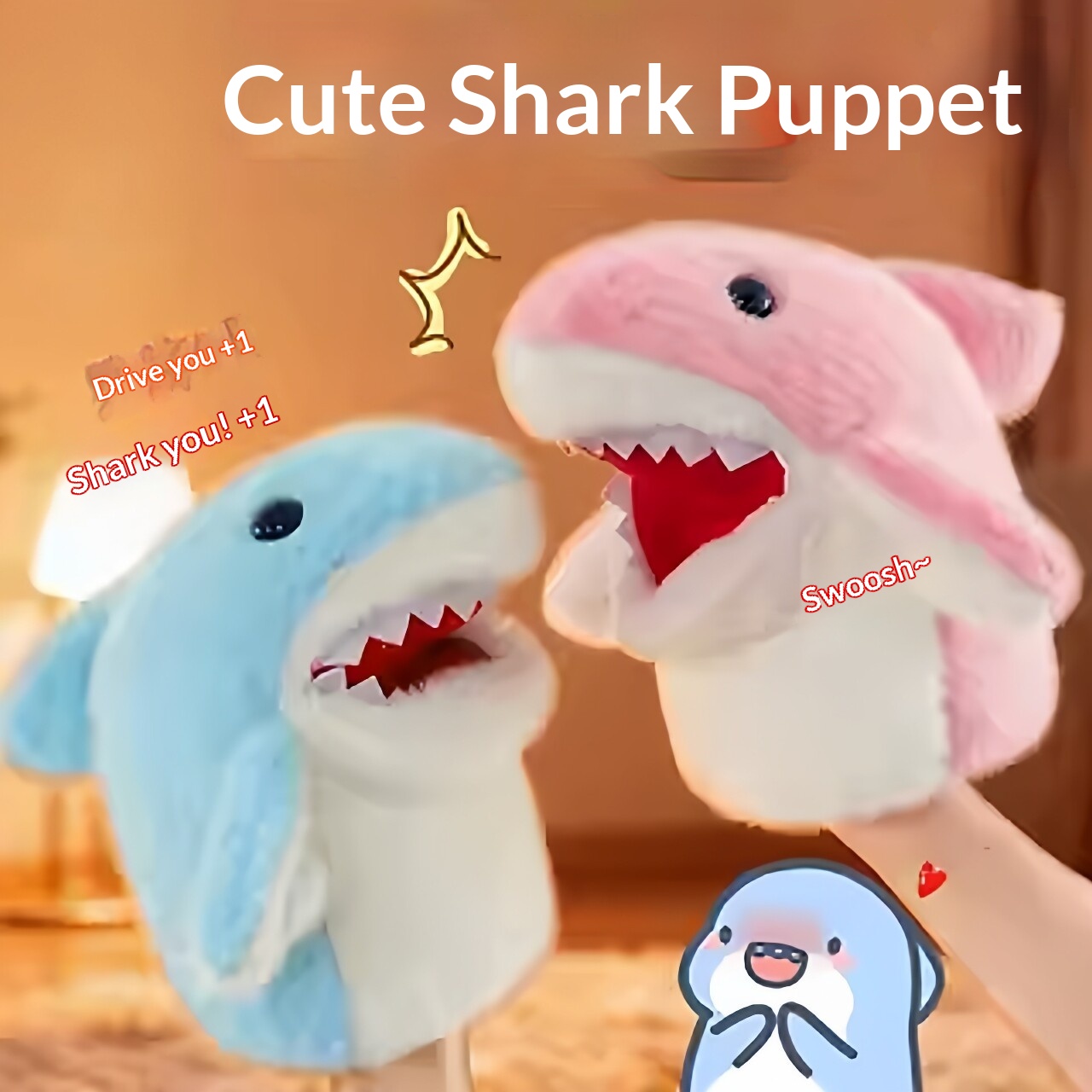 Kids Toys Play - Shark Hand Puppet Plush Shark Arm