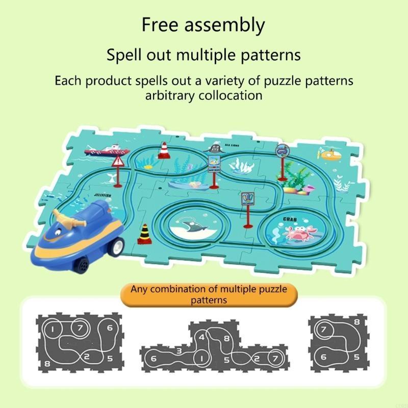 Kids Toys Electric Car - CORB Lắp Ráp Đường Đua Ô