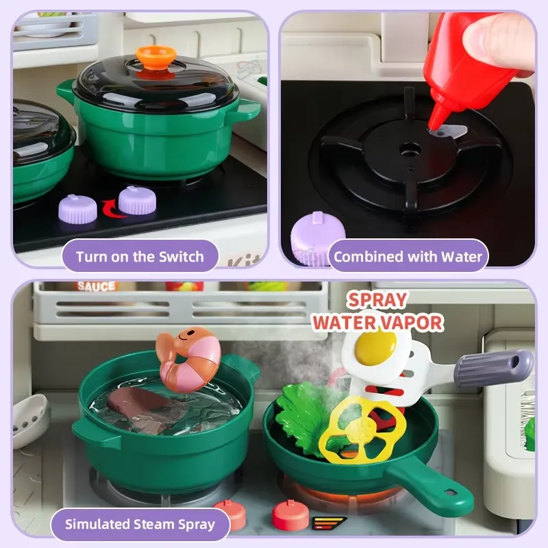90cm Large Pretend Play Kitche - đánh giá và giá Play Kitchen Set